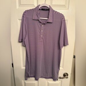RLX Ralph Lauren Purple Striped Polo